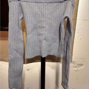 Aerie Off-the-Shoulder Sweater - Soft blue